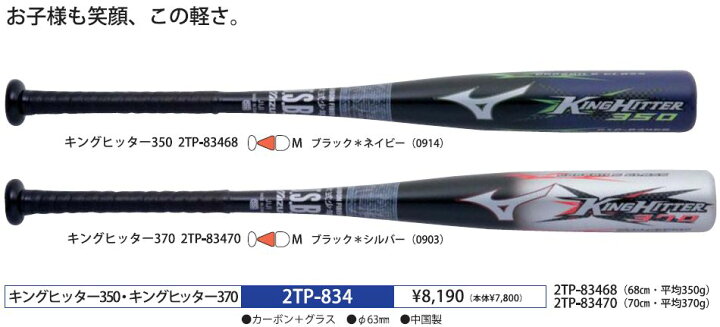 楽天市場】☆2011年モデル☆ミズノ☆少年軟式カーボン☆キングヒッター350・キングヒッター370☆ミドルバランス☆2TP834○○☆ : カスカワスポーツ楽天市場店 楽天市場】☆2011年モデル☆ミズノ☆少年軟式カーボン☆キングヒッター350・キングヒッター370☆ミドルバランス☆2TP834○○☆ : カスカワスポーツ楽天市場店