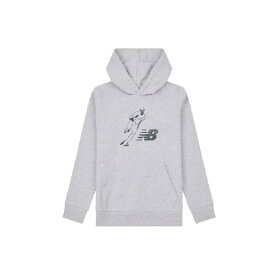 ニューバランス パーカー 大谷翔平 ジュニアグラフィックフーディ Always on Logo 子供用 スウェットパーカー グレー AGT LAKB0352