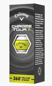 2026���f�� �L�����E�F�C �S���t�{�[�� �N�����c�A�[X �C�G���[�X�g���C�v CHROME TOUR X 360° YELLOW STRIPE�{�[��