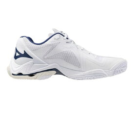 ミズノ バレーボールシューズ ウエーブライトニングZ8 ユニセックス ホワイト×ネイビー V1GA240061