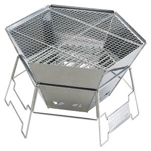 CAPTAIN STAG(キャプテンスタッグ) ヘキサ ステンレスファイアグリル【M−6500】