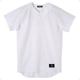 デサント（DESCENTE） 学生試合用ユニフォーム　立衿ボタンダウンシャツ Sホワイト