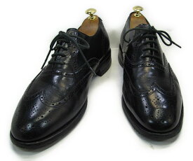 【中古】【送料無料】Barker (バーカー)8 1/2(約27.0-27.5cm)イングランド製　ウイングチップYALAKU-ヤラク-メンズビジネスシューズ・紳士靴