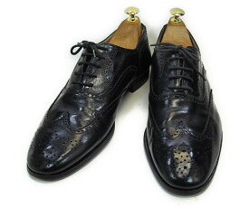 【中古】【送料無料】PINO CARINA (ピノ カリーナ) 9M（約26.0-26.5cm）ウイングチップハンドメイドイタリアYALAKU-ヤラク-メンズビジネスシューズ・紳士靴