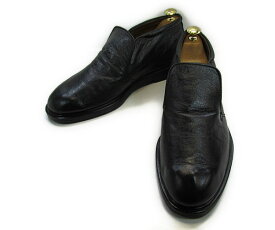 【中古】【送料無料】la vianini 42 約26.0-26.5cm　　生産国表示なし・スリッポン♪YALAKU-ヤラク-メンズビジネスシューズ・紳士靴