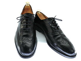 【中古】【送料無料】Stephane Gontard10 約28.0-28.5cm ハンドメイド・ウイングチップ♪YALAKU-ヤラク-メンズビジネスシューズ・紳士靴