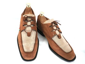 【中古】【送料無料】Duca d' Alba 7 約25.0-25.5cm　イタリア製・スエード・Uチップ♪YALAKU-ヤラク-メンズビジネスシューズ・紳士靴