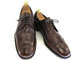 【中古】【送料無料】FREE MAN10（約28.0-28.5cm） ウイングチップ♪YALAKU-ヤラク-メンズビジネスシューズ・紳士靴