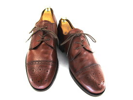 【中古】【送料無料】LORENZI　40　（ 約25.0-25.5cm）　ストレートチップ♪YALAKU-ヤラク-メンズビジネスシューズ・紳士靴