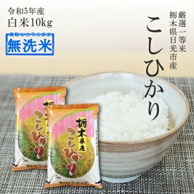 米 10kg (5kg×2袋) 無洗米 送料無料コシヒカリ 令和5年産 栃木県産 精米 白米あす楽対応 平日14時までのご注文で当日出荷北海道・九州沖縄一部離島は別途送料500円掛かります。お米 10キロ食味ランキング特A