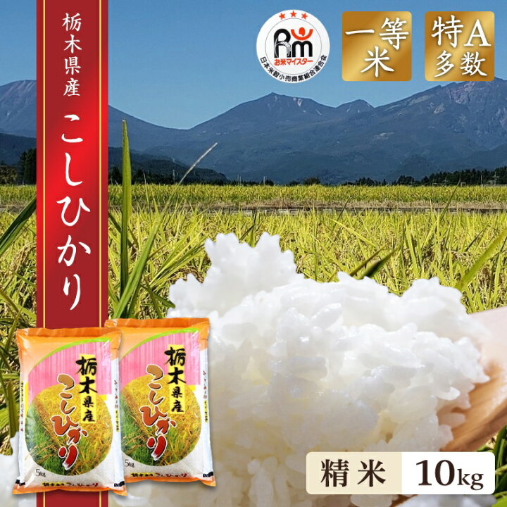 楽天市場】新米 米 10kg 送料無料コシヒカリ 令和6年産 5kg×2袋 栃木県 