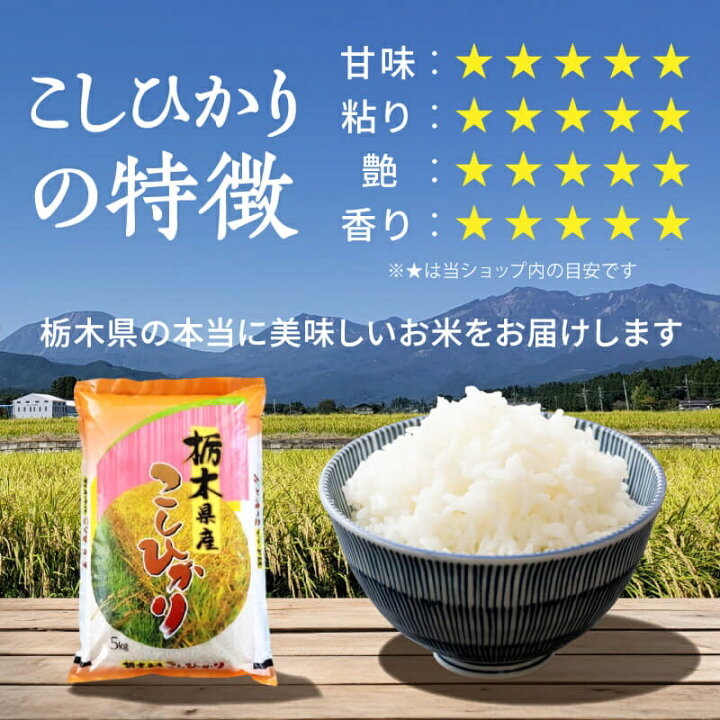楽天市場】新米 米 20kg 送料無料コシヒカリ 10kg×2袋 令和6年産 栃木  