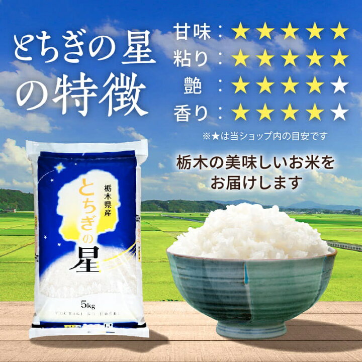 楽天市場】新米 米 5kg 送料無料 とちぎの星 令和7年産 栃木県産 あす 