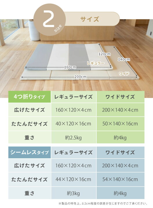 楽天市場】【楽天1位】(ケラッタ) プレイマット 折りたたみ シームレス 