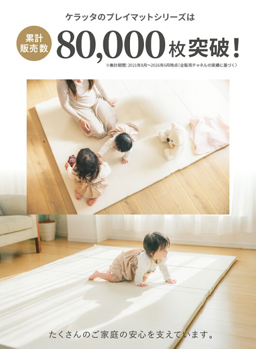 楽天市場】【楽天1位】(ケラッタ) プレイマット シームレス 折りたたみ 
