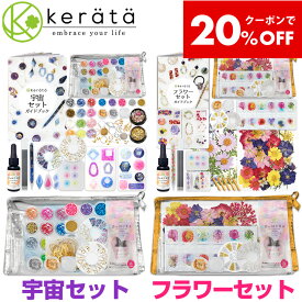 【20％オフクーポン配布中】(ケラッタ) レジン セット 宇宙セットとフラワーセット ギャラクシーペンが作れる UVレジン レジンクラフト ライトなし ドライフラワー パーツ モールド パール レジン液 アクセサリー レジンキット キット ハンドメイド