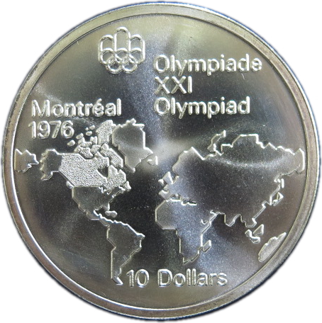 1976年 カナダ モントリオールオリンピック 記念銀貨 旧貨幣/金貨/銀貨/記念硬貨 日本限定