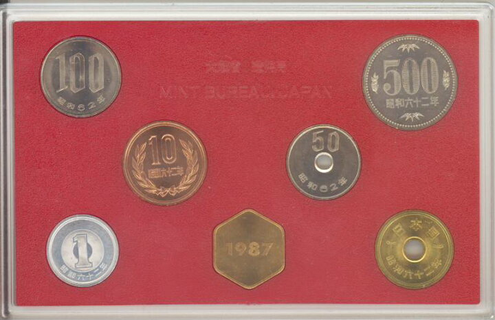 楽天市場】【年号別貨幣セット】 昭和62年（1987年）通常貨幣セット 62  
