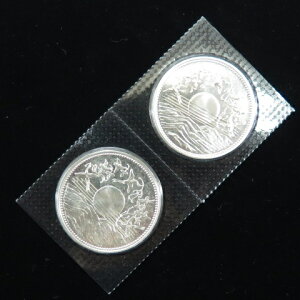 【2枚連結】 昭和天皇 御在位60年記念 10000円銀貨 ブリスターパック2連結 昭和61年(1986年)【銀貨】【記念硬貨】
