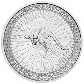 【純銀】オーストラリア　カンガルー 1ドル銀貨 純銀31.1g（1オンス）2023年 未使用（カプセル入り）