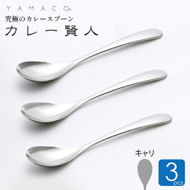 カレースプーン カレー賢人 キャリ 3本セット カレー賢人 送料無料 燕三条 YAMACO ヤマコ ステンレス 山崎金属工業 カレースプーン 燕