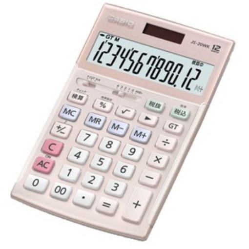 カシオ JS-20WK-PK 本格実務電卓 ピンク 12桁 国内正規品 ストアー
