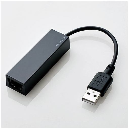 高品質 エレコム 卸売り EDC-FUA2-B USB2.0 LANアダプター ブラック