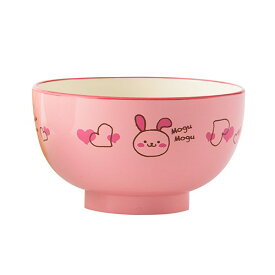 アサヒ興洋 食洗子供汁椀 もぐもぐうさぎ ピンク 直径9.9cm 高さ5.5cm