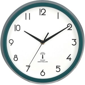 電波掛時計 カペラ グリーン 直径27cm