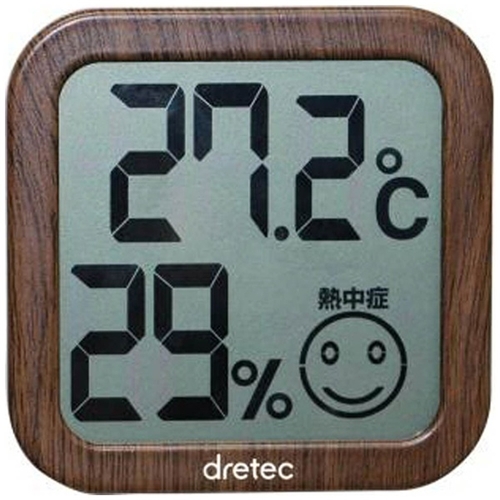 訳あり商品 ドリテック O-271DW デジタル温湿度計 割引 ダークウッド