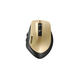 バッファロー BSMLW500MGD Premium Fitマウス 無線／レーザー式／静音／5ボタン／横スクロール／Mサイズ／ゴールド