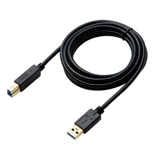 �G���R�� DH-AB3N20BK USB3.0�P�[�u�� 2.0m A-B�^�C�v SuperSpeed�Ή� �ő�5Gbps �����b�L�s�� �u���b�N