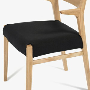 大塚家具 ダイニングチェア「シネマ」用カバー 半肘タイプ用 布ブラック