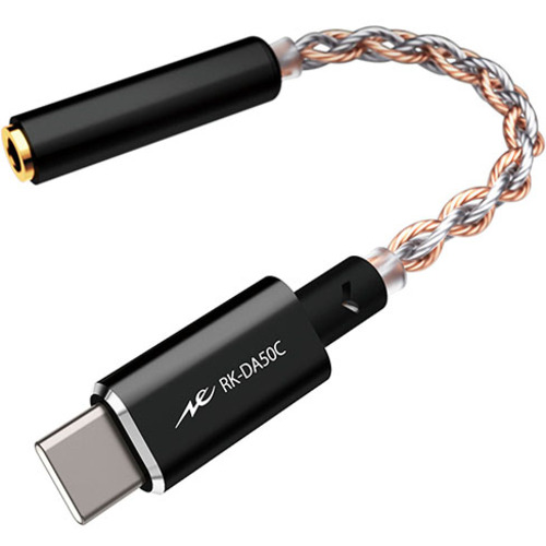 ラディウス RK-DA50CK ハイレゾ音源対応 小型ポータブルDACアンプ USB 新作多数 jack Type-C φ3.5mm 舗 to ブラック