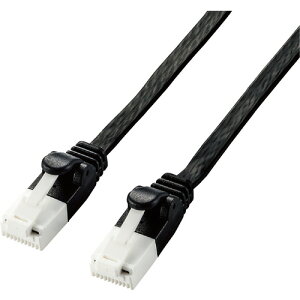 �G���R�� LD-GFAT�^BK70 LAN�P�[�u�� CAT6A �ܐ܂�h�~ �t���b�g 7.0m �u���b�N