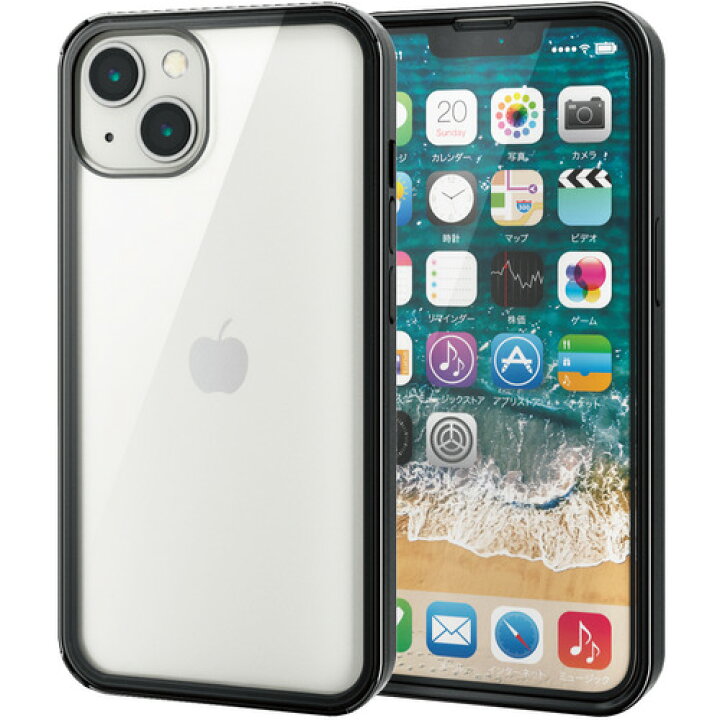 楽天市場 エレコム Pm 1bhv360mbk Iphone 13 ハイブリッドケース 360度保護 背面ガラス ブラック ヤマダ電機 楽天市場店