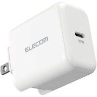 エレコム ACDC-PD2130WH ノートPC用ACアダプター USB充電器 USB Power Delivery認証 30W USB-C1ポート ス…