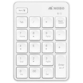 MOBO AM-NPB20-SW Bluetooth対応テンキーパッド 「MOBO TenkeyPad」 ホワイト／シルバー