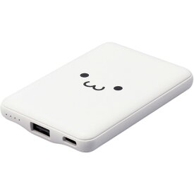 【～4/17までエントリーでポイント最大11倍】エレコム DE-C37-5000WF モバイルバッテリー／リチウムイオン電池／おまかせ充電対応／12W対応／USB-A出力1ポート／Type-C入力5000mAh／ホワイトフェイス DEC375000WF