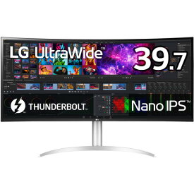 LG 40WP95C-W 曲面型ウルトラワイドモニター [39.7型 5120×2160 21：9 Nano IPS Thunderbolt 4 Live Color Low Blue Light]