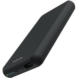 エレコム DE-C38-10000BK モバイルバッテリー 10000mAh 大容量 15W 3A 入出力(Type-C×1) 出力(USB-A×1) おまかせ充電対応 ブラック