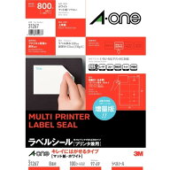 エーワン ラベルシール プリンタ兼用 キレイにはがせるタイプ マット紙・ホワイト・ A4 8面 四辺余白付・…