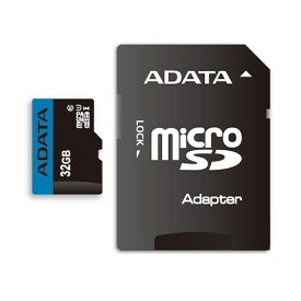 ADATA AUSDH32GUICL10RA1D MicroSDHC／XC UHS-I CLASS10 with ADAPTER カード ADATA Premier マイクロSDメモリーカード 32GB Class10 UHS-I