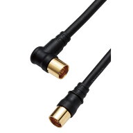 エレコム 4JW5SLSB(B) アンテナケーブル 5m 2K4K8K(3224MHz)対応 4C 3重シールド 金メッキプラグ L型-ス…