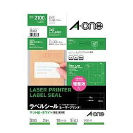 プリンター用紙 エーワン ラベル シール 28363 レーザープリンタ用ラベル(A4サイズ・21面・100シート)