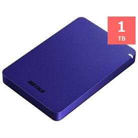 【推奨品】BUFFALO HD-PGF1.0U3-BLA ポータブル外付けHDD 1TB ブルー HDPGF1.0U3BLA