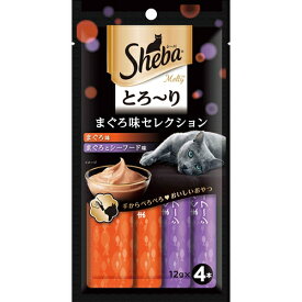 マースジャパンリミテッド SMT10 シーバ　とろーり　メルティ　まぐろ味セレクション 12g×4袋