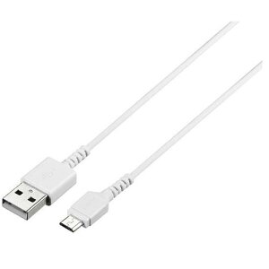 �o�b�t�@���[ BSMPCMB130WH USB2.0�P�[�u���iType-A to microB�j �z���C�g3m