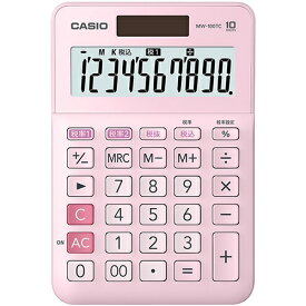 カシオ MW-100TC-PK-N W税率電卓 10桁 ピンク