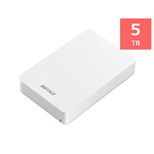 BUFFALO HD-PGF5.0U3-GWHA �|�[�^�u���O�t��HDD 5TB �z���C�g HDPGF5.0U3GWHA